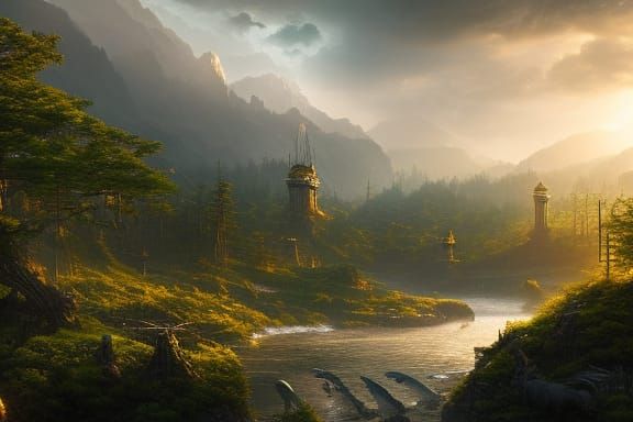 Hyperrealistic Spinosaurus in Detailed Forest