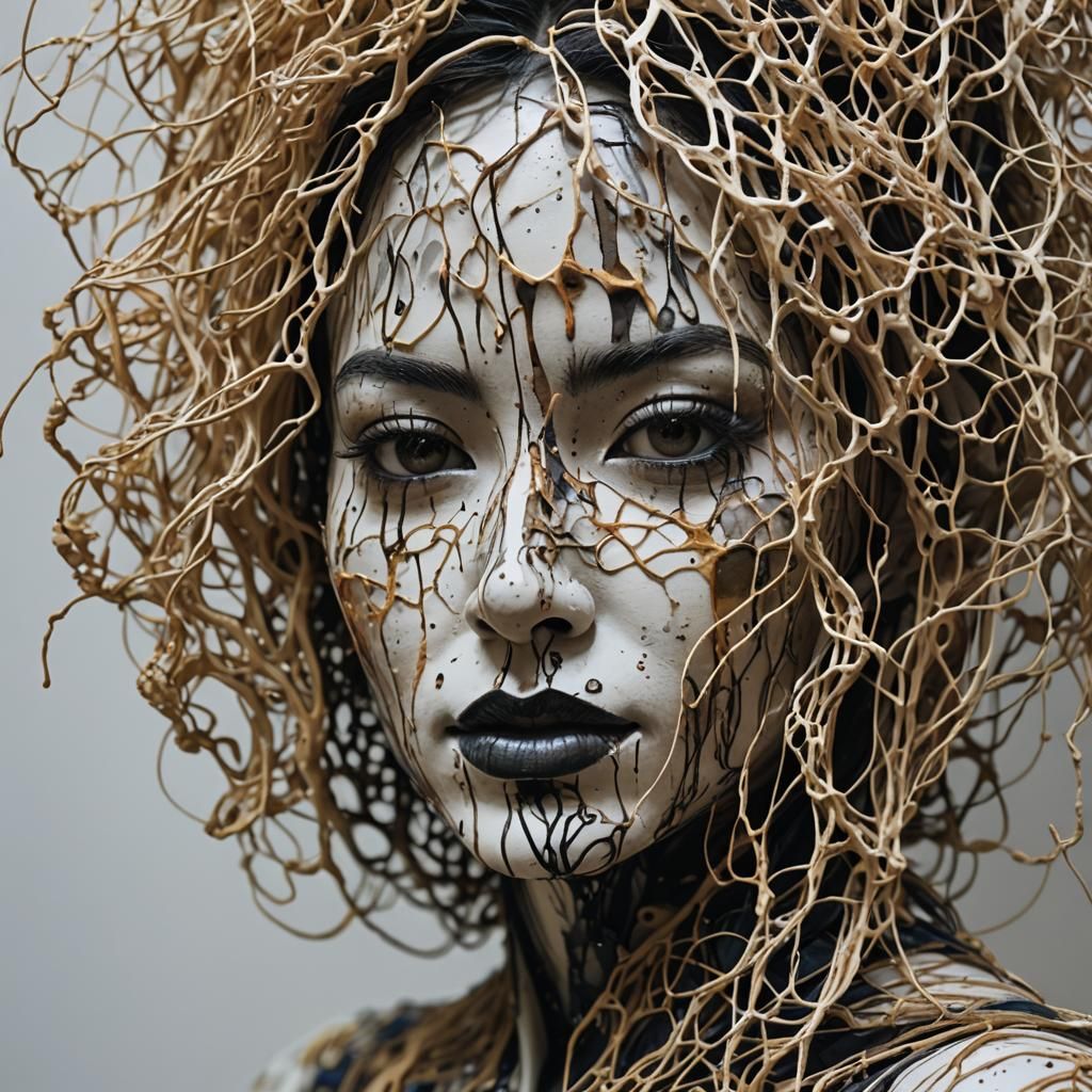 Claymation Nucleotidescape Portrait Inspired by Textile Art