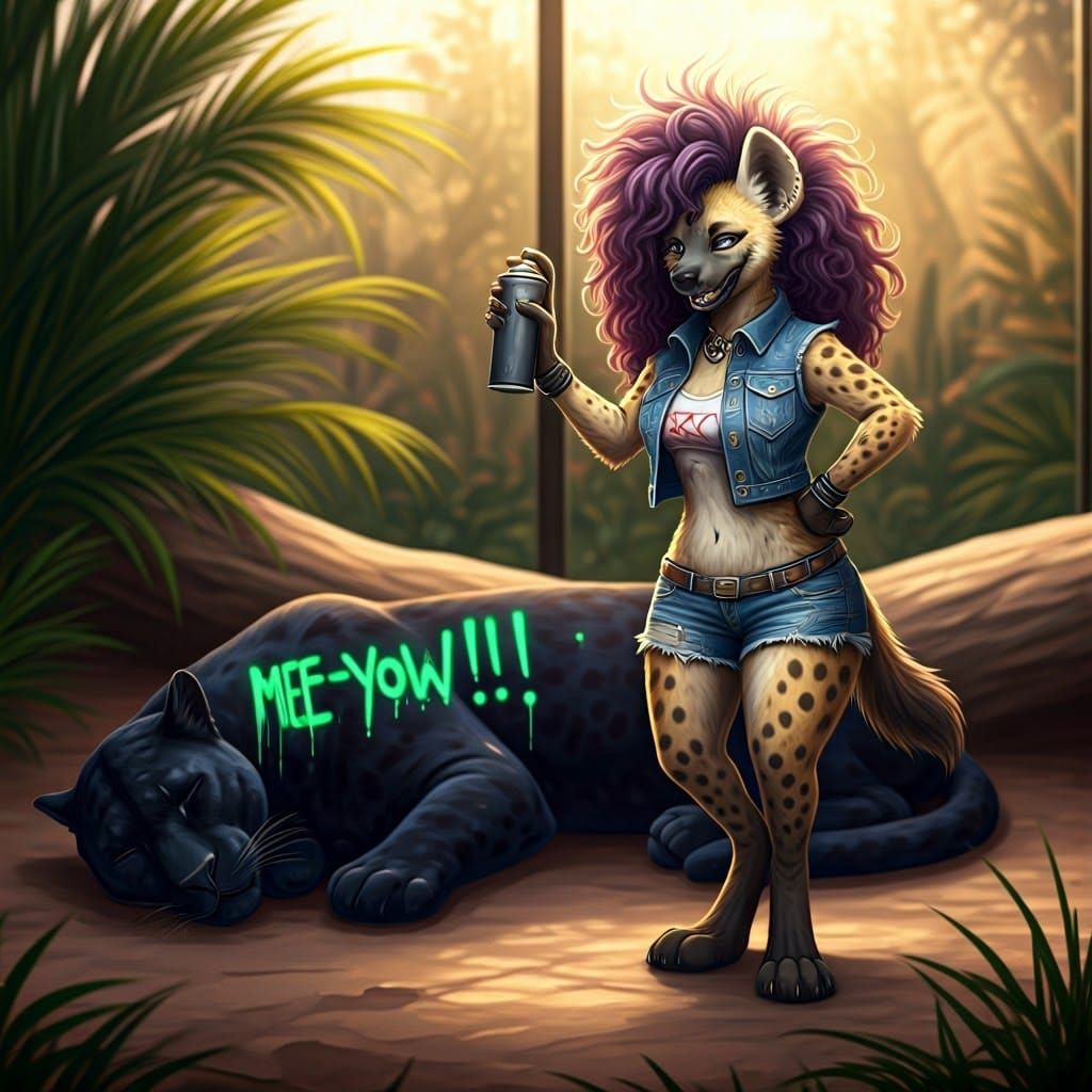 Gritty Punk-Rock She-Hyena Defies the Wild