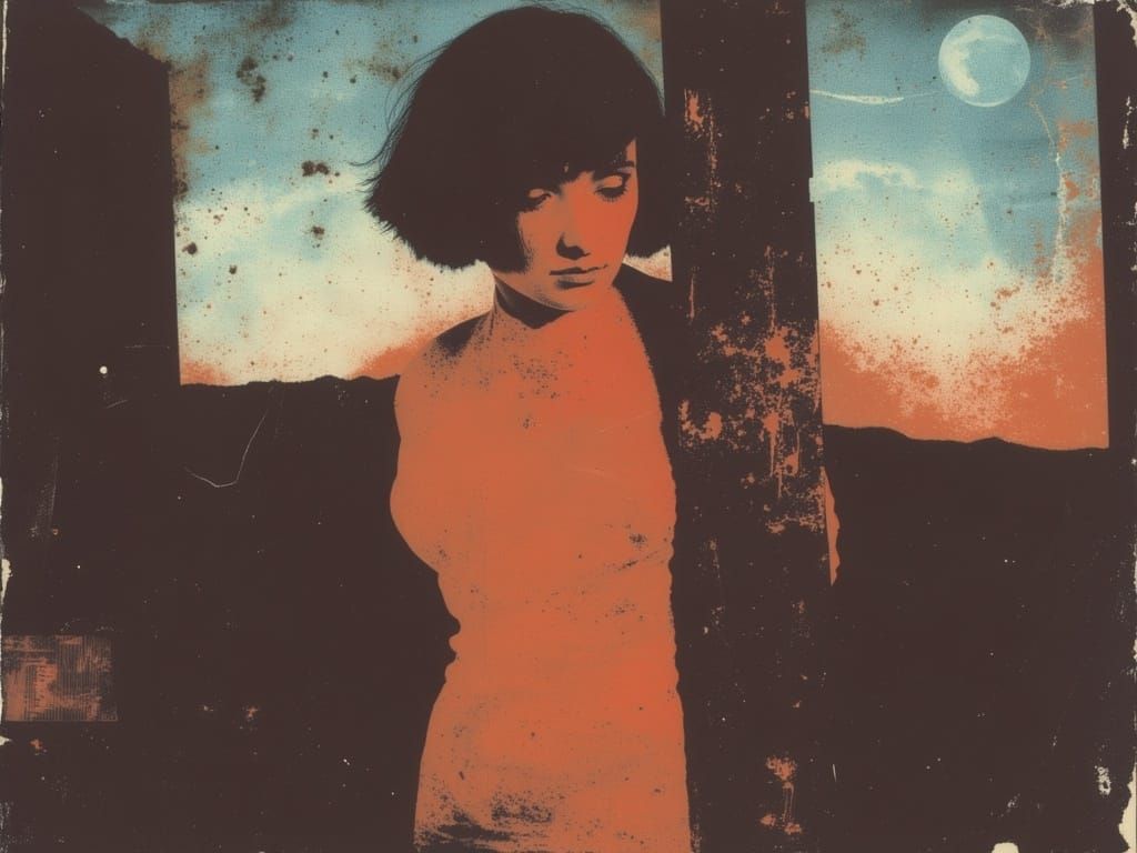 Woman by a Window in Vibrant Autochrome Style