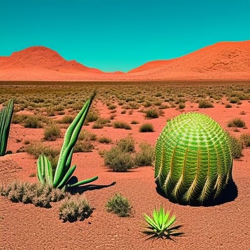 Cactus in a desert