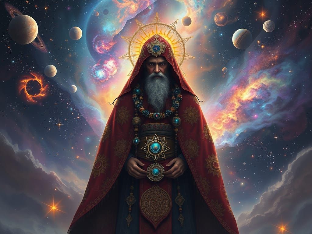 Cosmic Shaman in Dreamlike Digital Painting Style