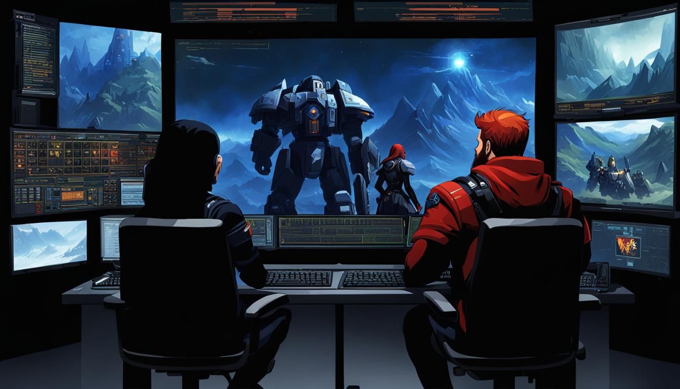 Two People Immersed in Warhammer 40k: Space Marine 2