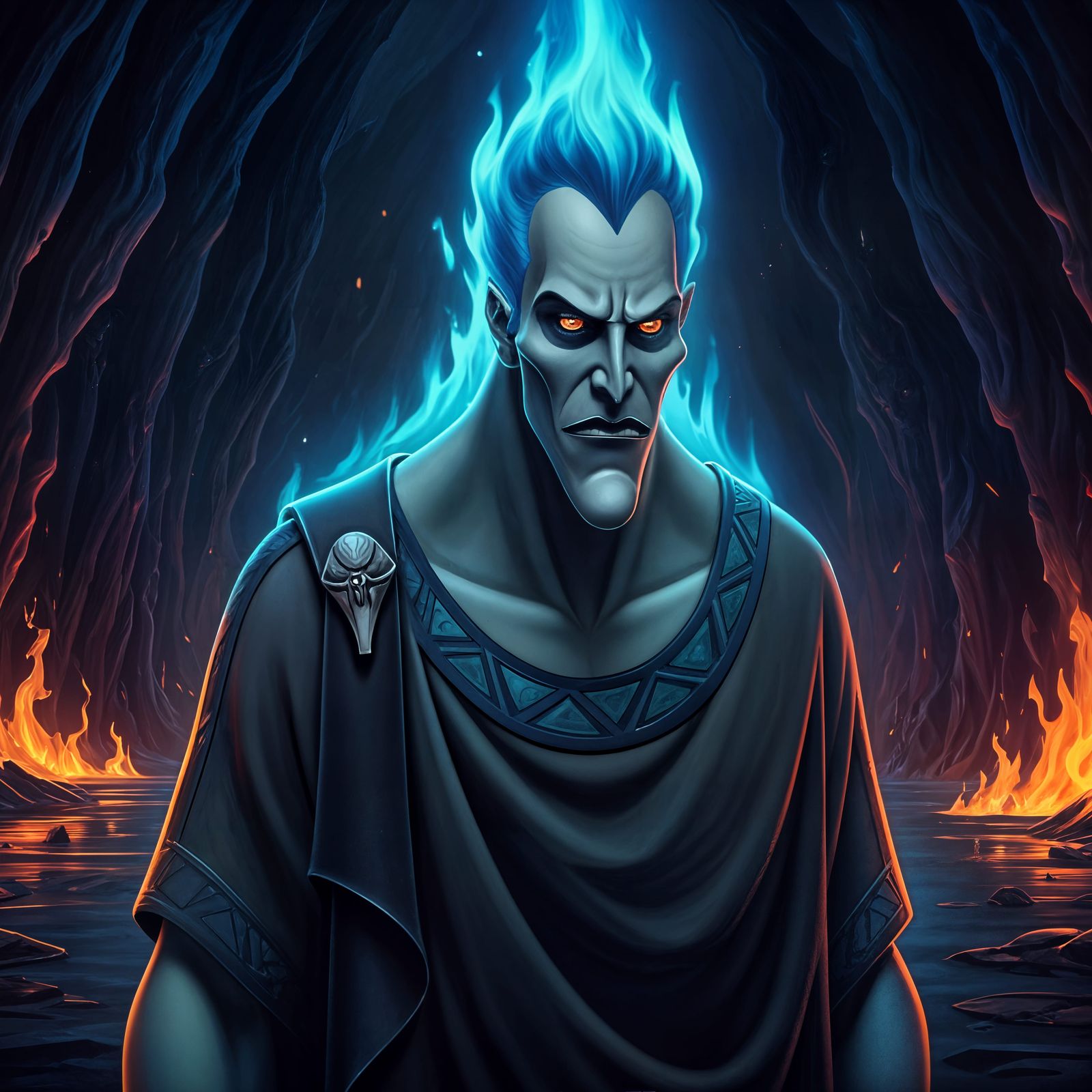 Hades in Underworld: 3D Anime Art