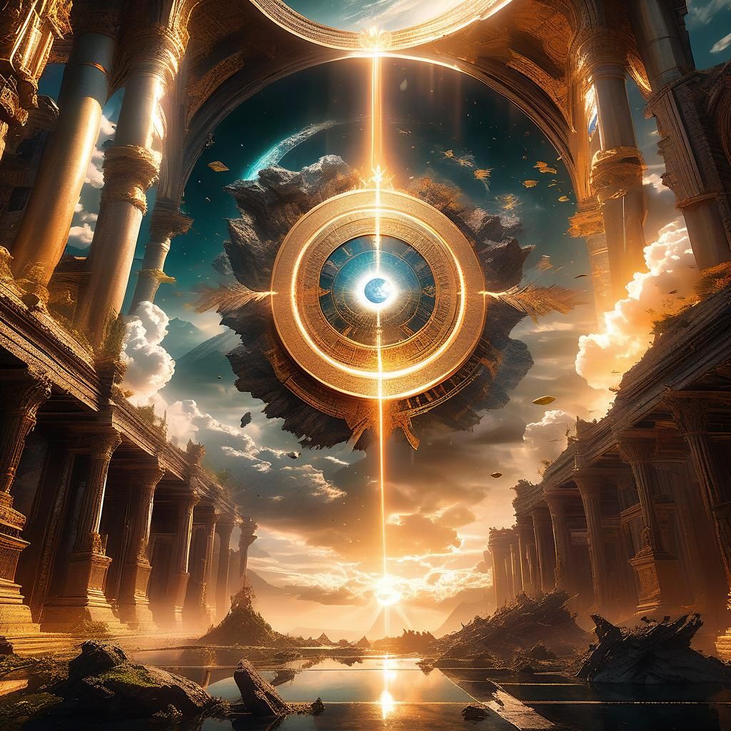 Hopeful Rebirth After Meeting God: Epic Digital Art