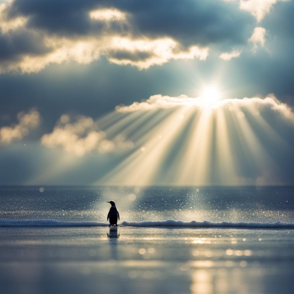 Contemplative Penguin Going for a Waddle