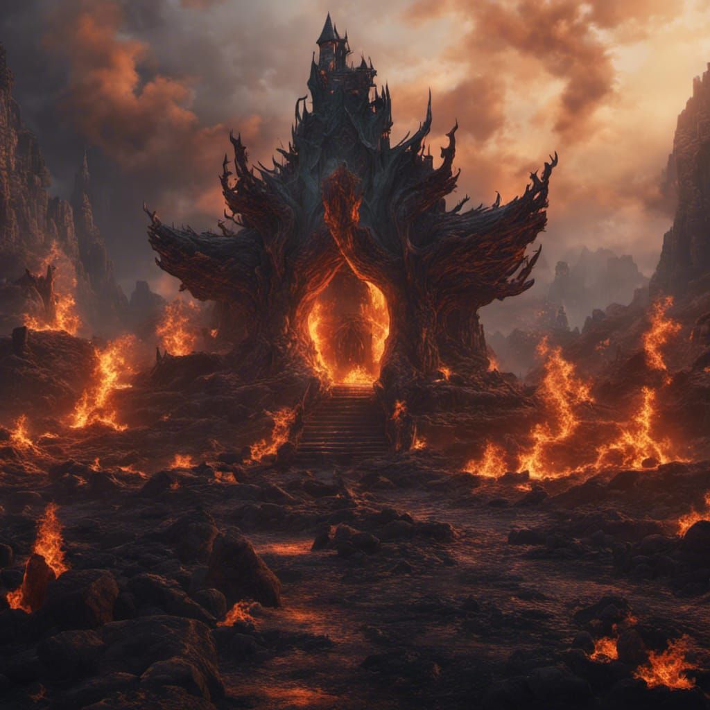 Rune Fehu Ablaze: Detailed Fantasy Concept Art