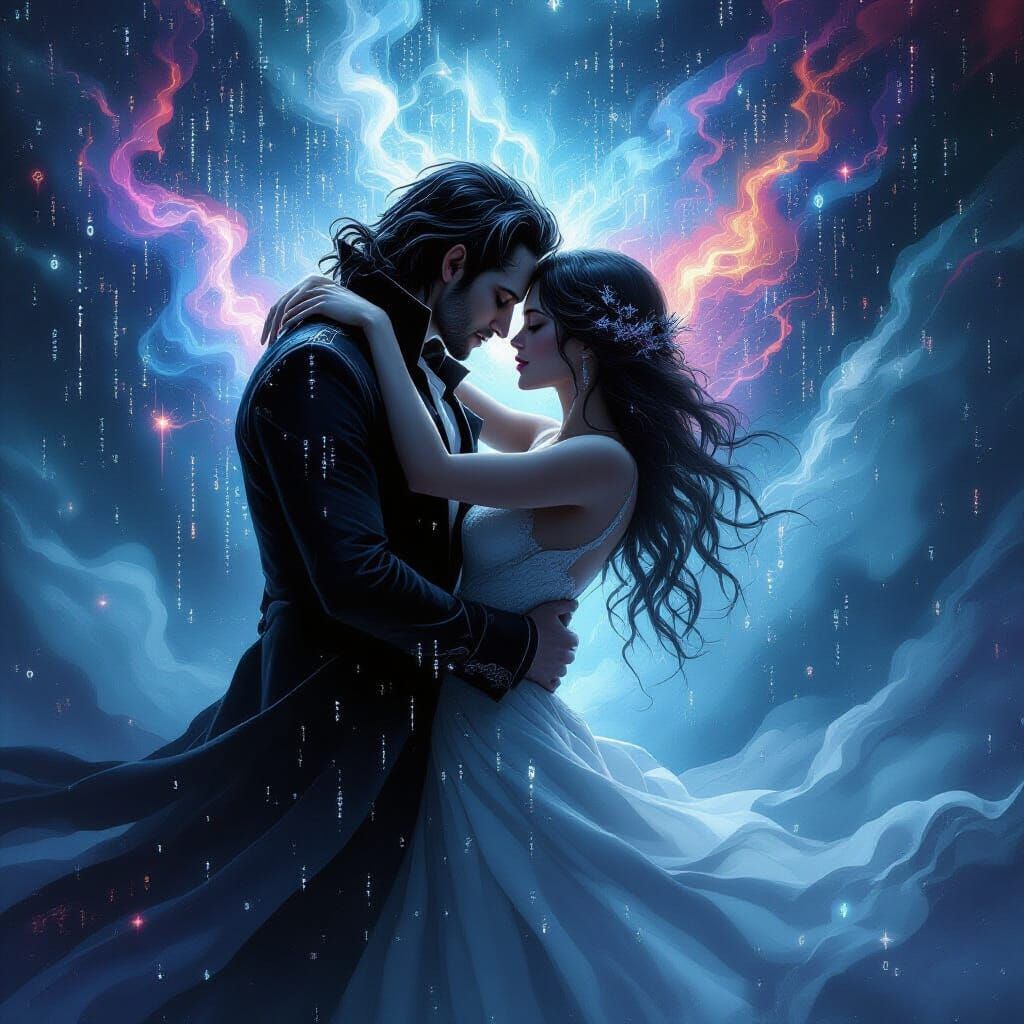 Vampire and Human Lovers Dissolve Into Code