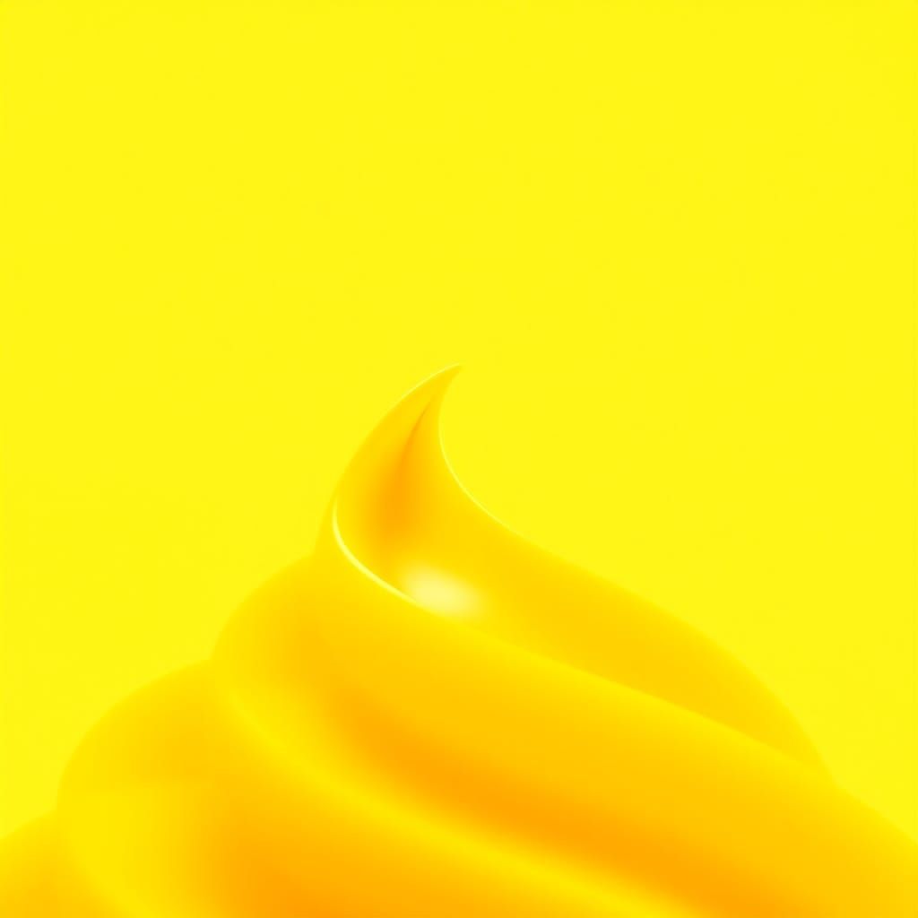 Macro Yellow Dole Whip in Minimalist Style