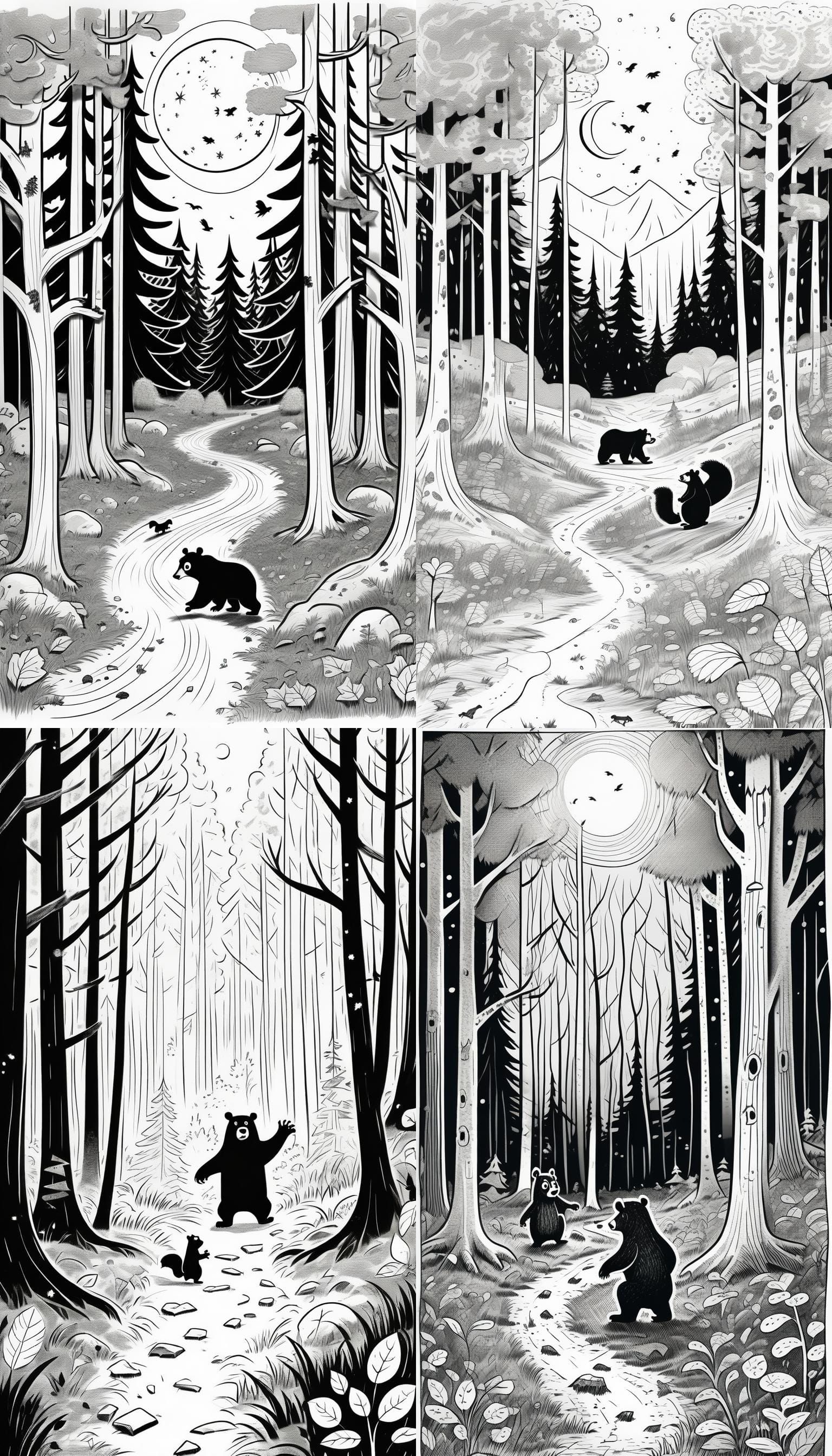 Scary Adventures in a Magical Forest Comic Strip