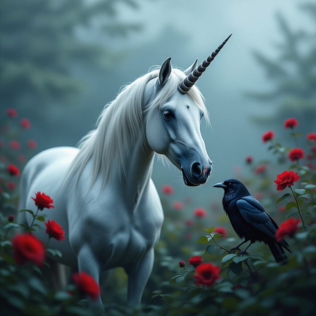 Majestic Winged Pegasus in Moody, Photorealistic Style