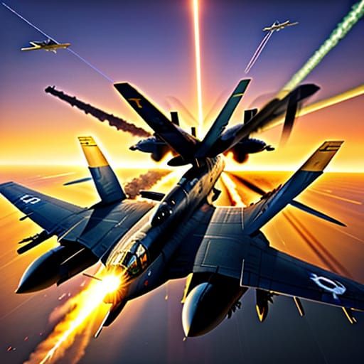 Task Force Harrier EX Jets in Anime Style