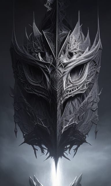 Dark Heart of Nightmare: Sinister Charcoal Drawing