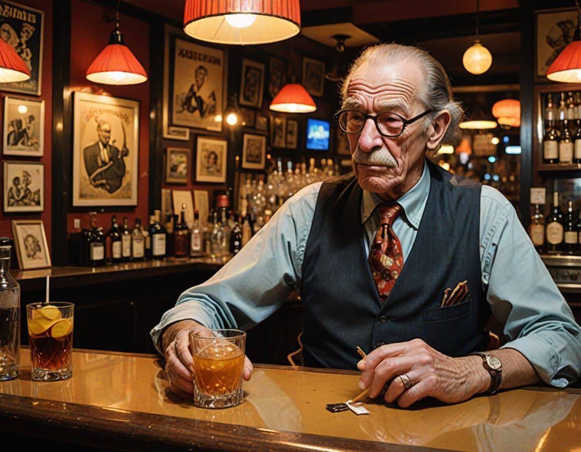 An old man, alone
