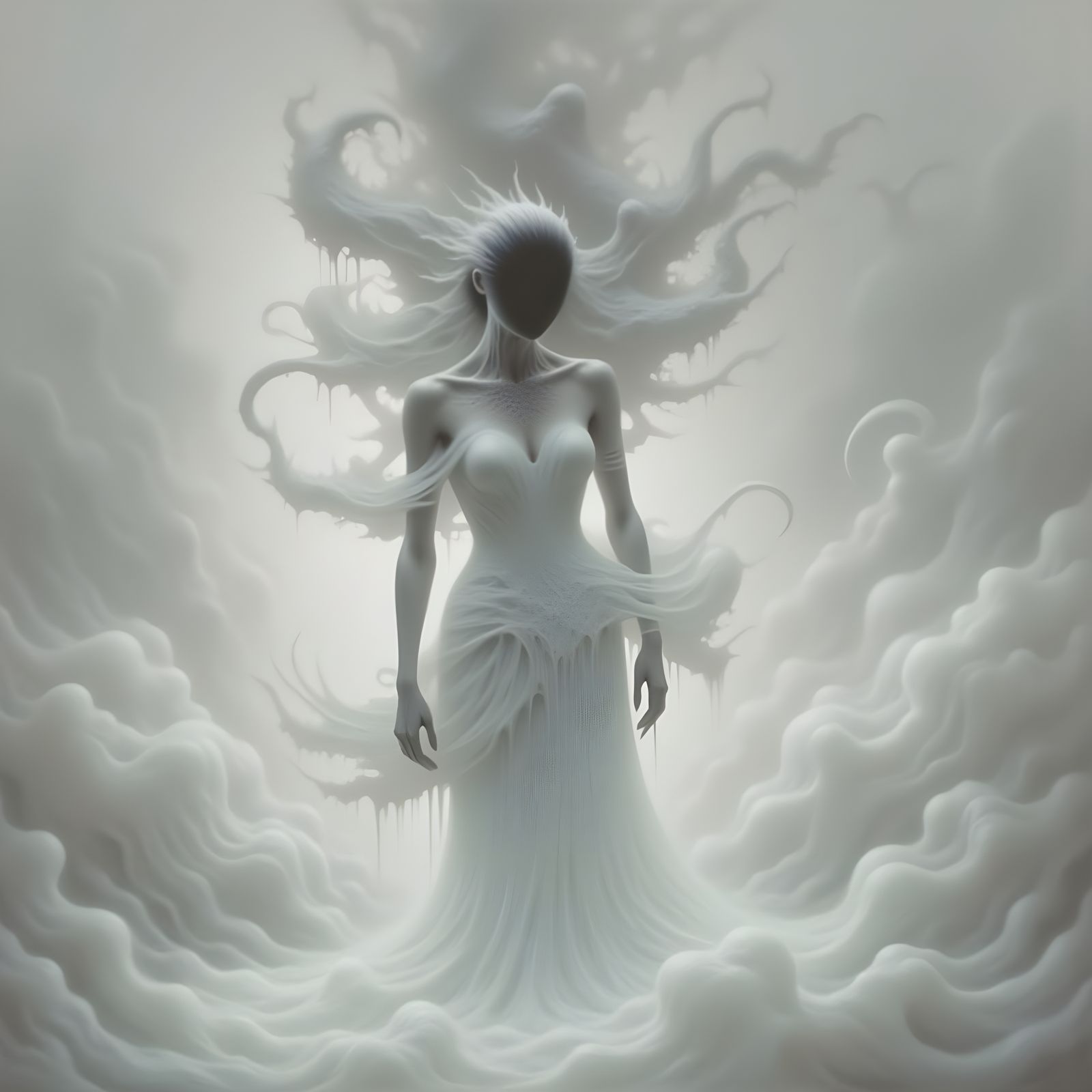 Necromancer Unleashing Dark Magic with Black Veins