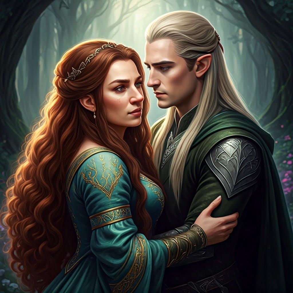 Ethereal Medieval Maiden Meets Elegant Elven Prince in Encha...