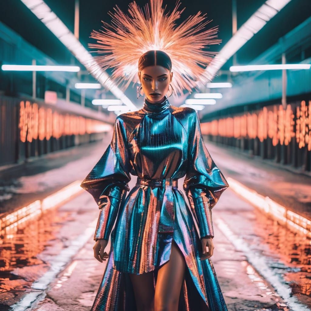 Avant Garde Fashion: Woman in Bold Designer Clothing