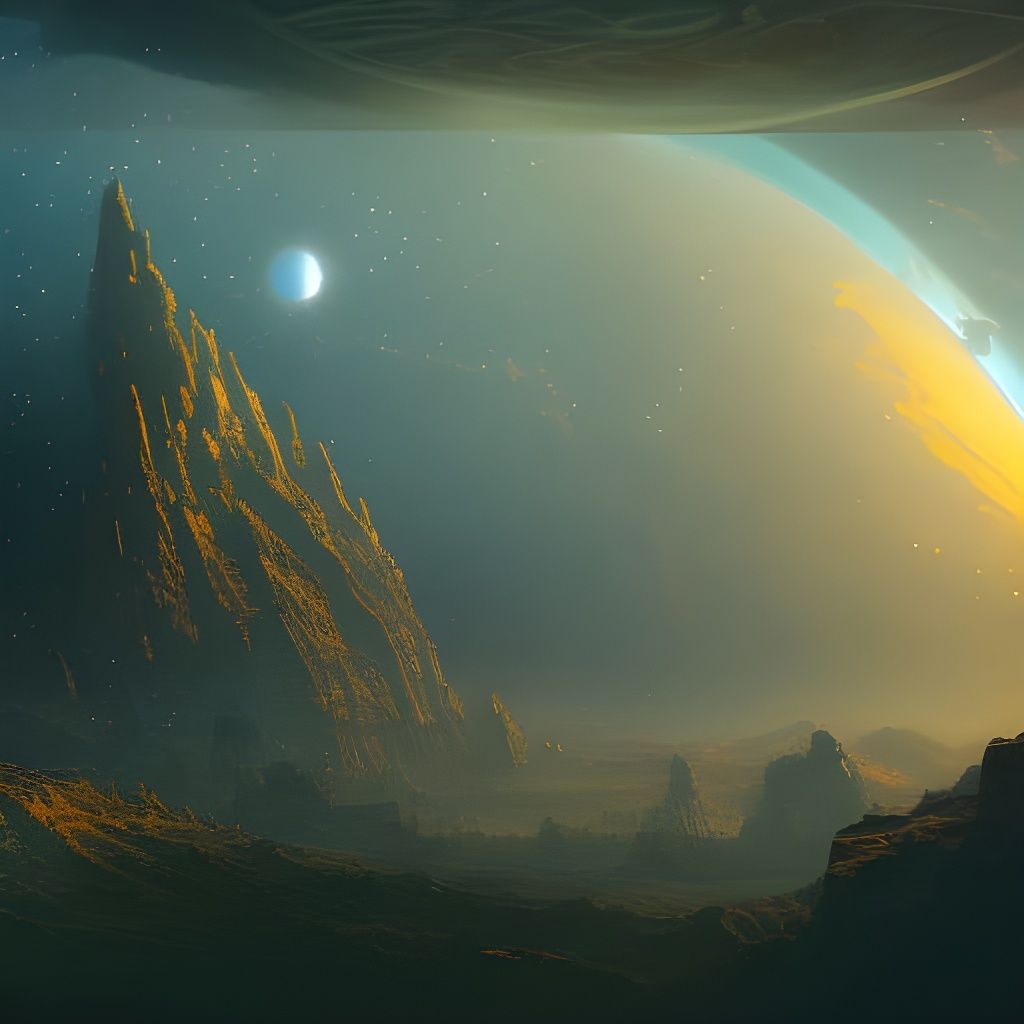 Celestial Dome: A Detailed Matte Painting of the Cosmos