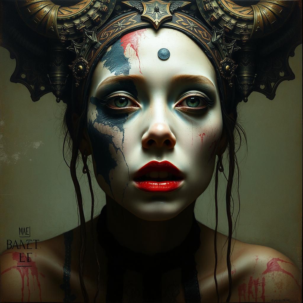 Surreal Anatomical Study in a Dark Fantasy Style