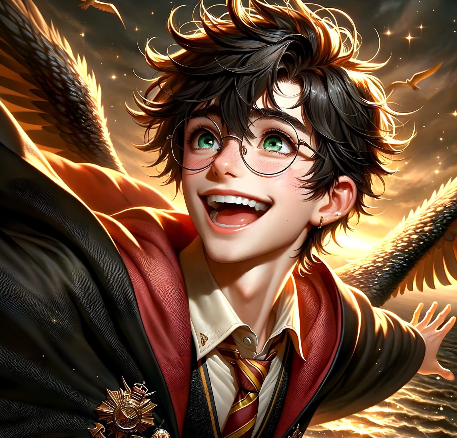 Young Wizard Soars on Mythical Wings