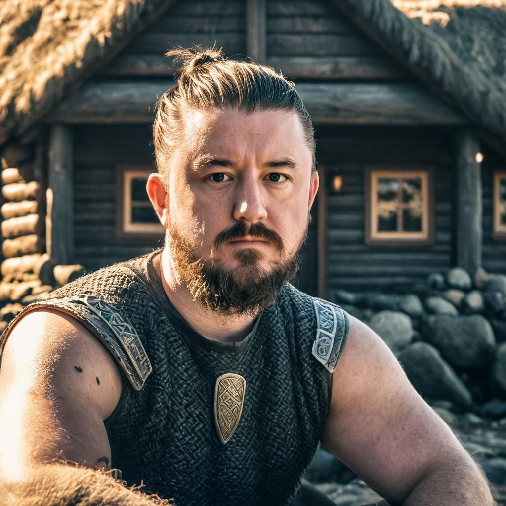 Viking Warrior in a Fantasy Landscape