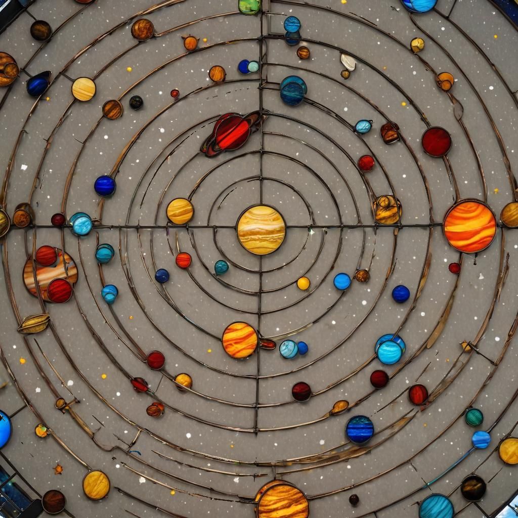 Stained Glass Planets of the Solar System