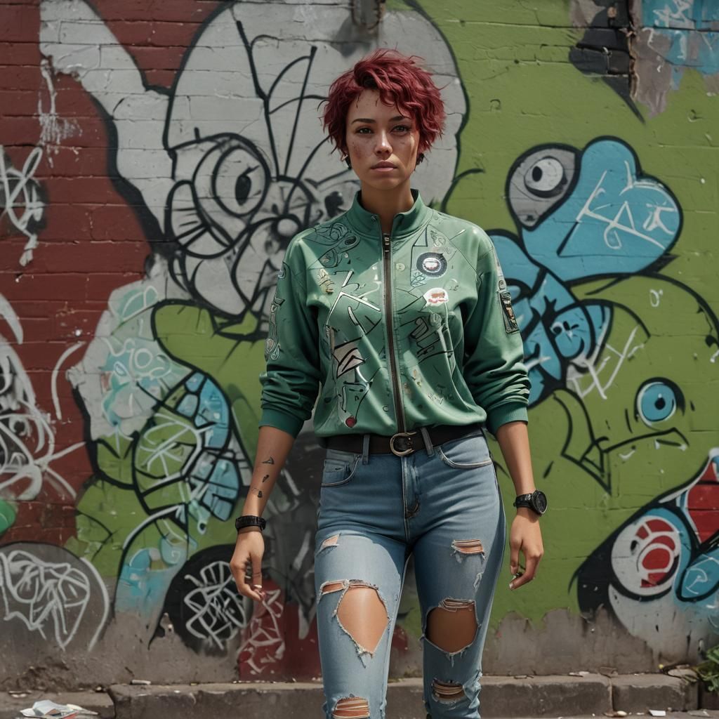 Realistic Portrait of Puerto Rican Model with Freckles