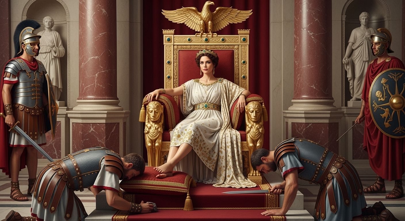 Empress Messalina on Emerald Throne, Roman Empire