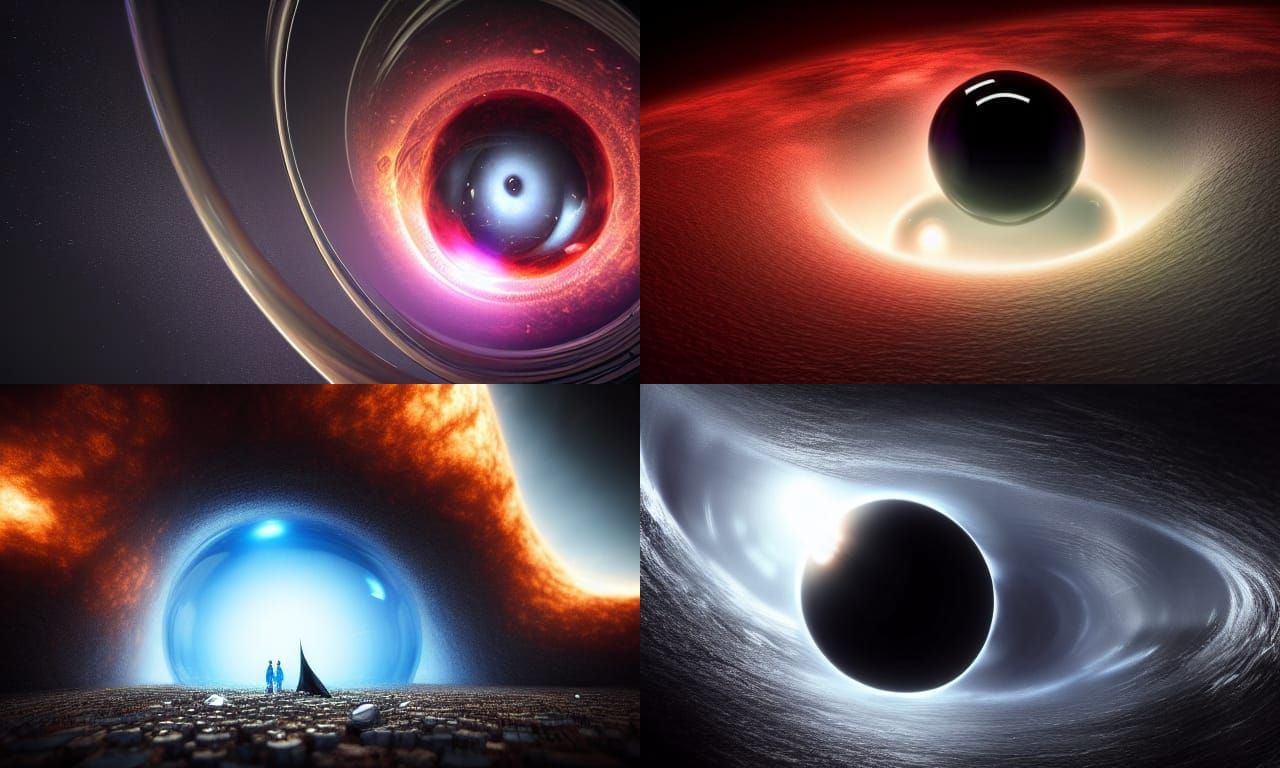 Epic Bubble Black Hole in Sci-Fi Concept Art