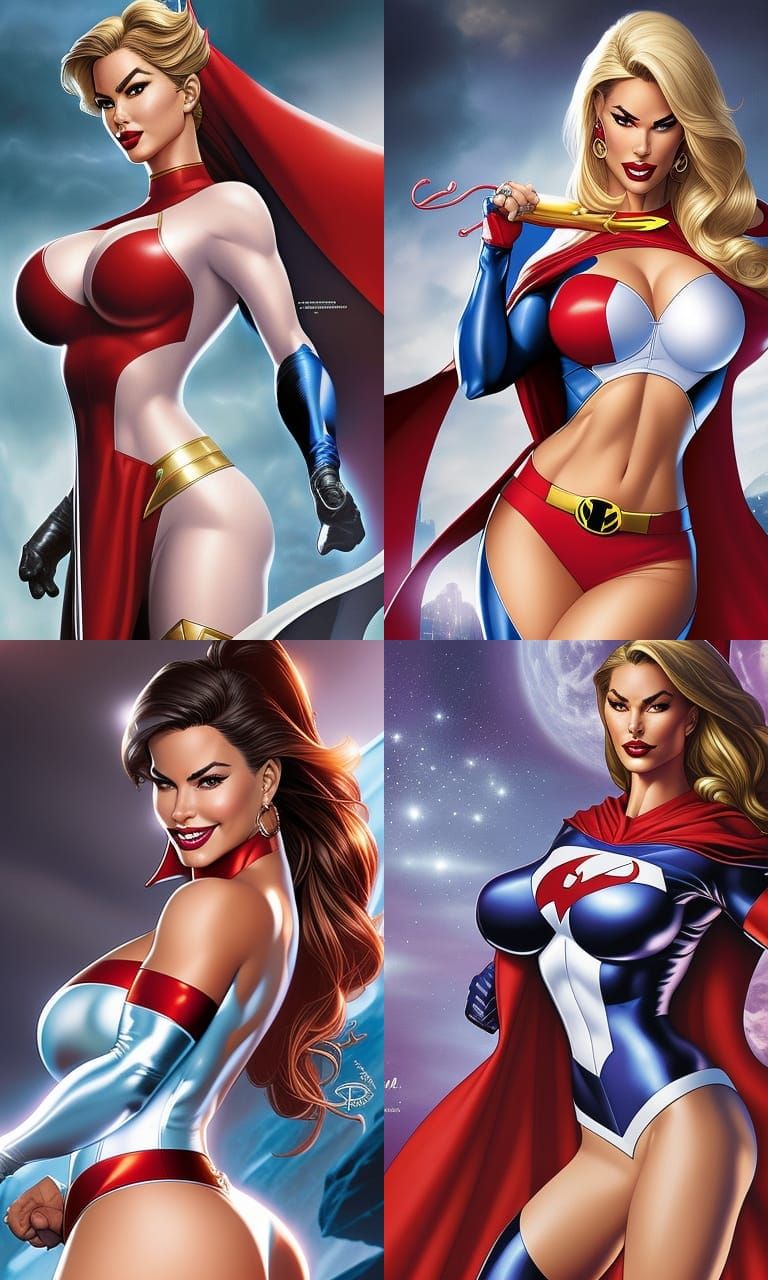 Power Girl Digital Portrait in Artgerm Style