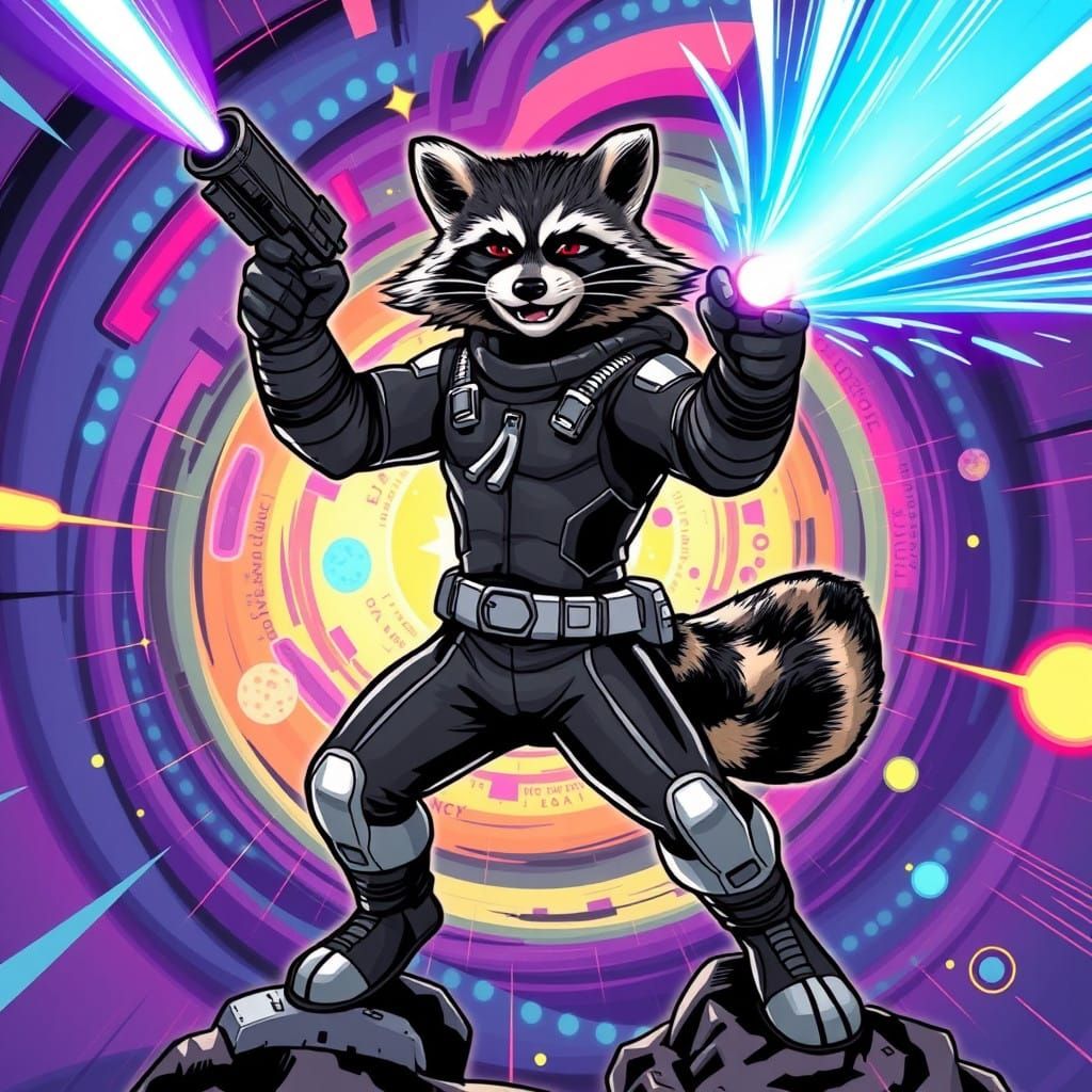 Galactic Guardians in Futuristic Comic Book Style