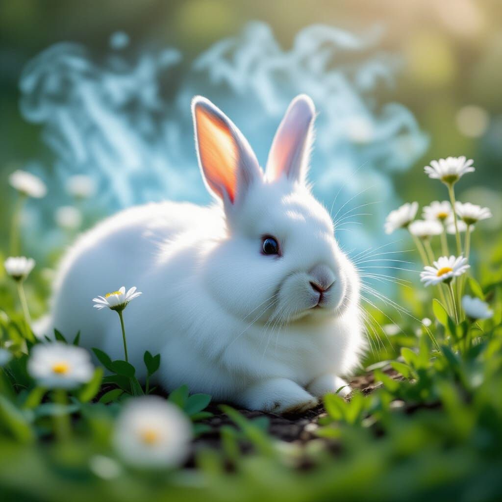 white-grey Rabbit
