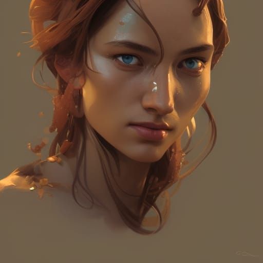 Detailed Clay Portrait in Digital Art Style