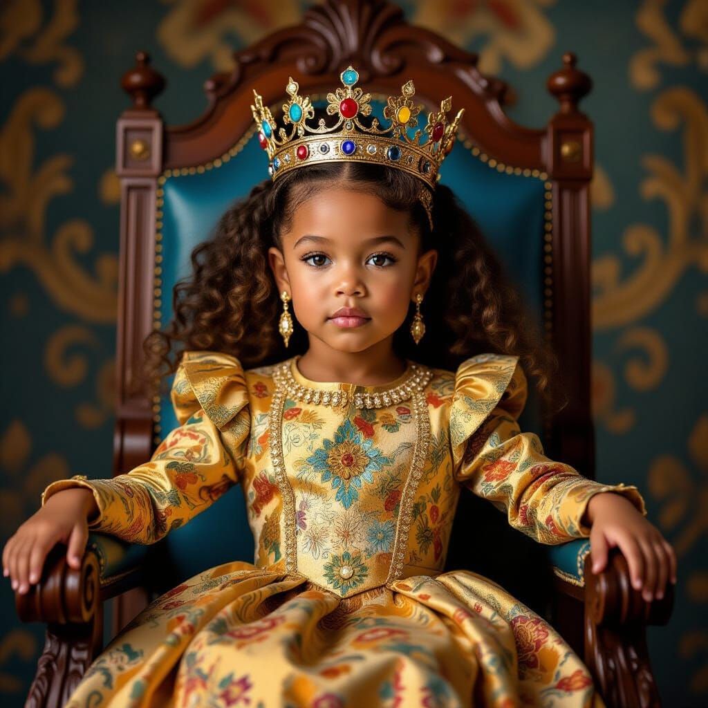 Blue Ivy as Regal Queen on Throne