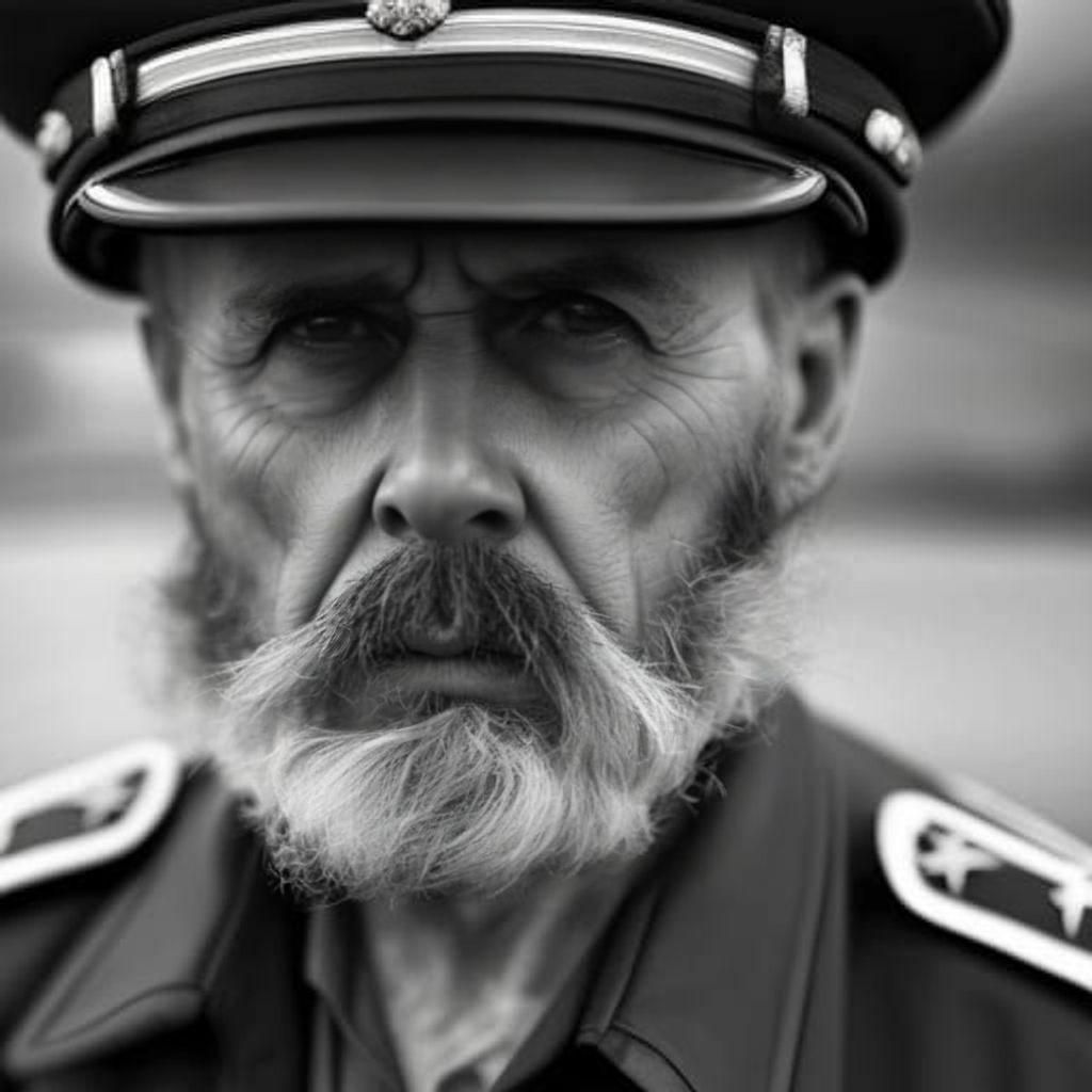 Man in Communist Uniform Portrait by Lee Jeffries