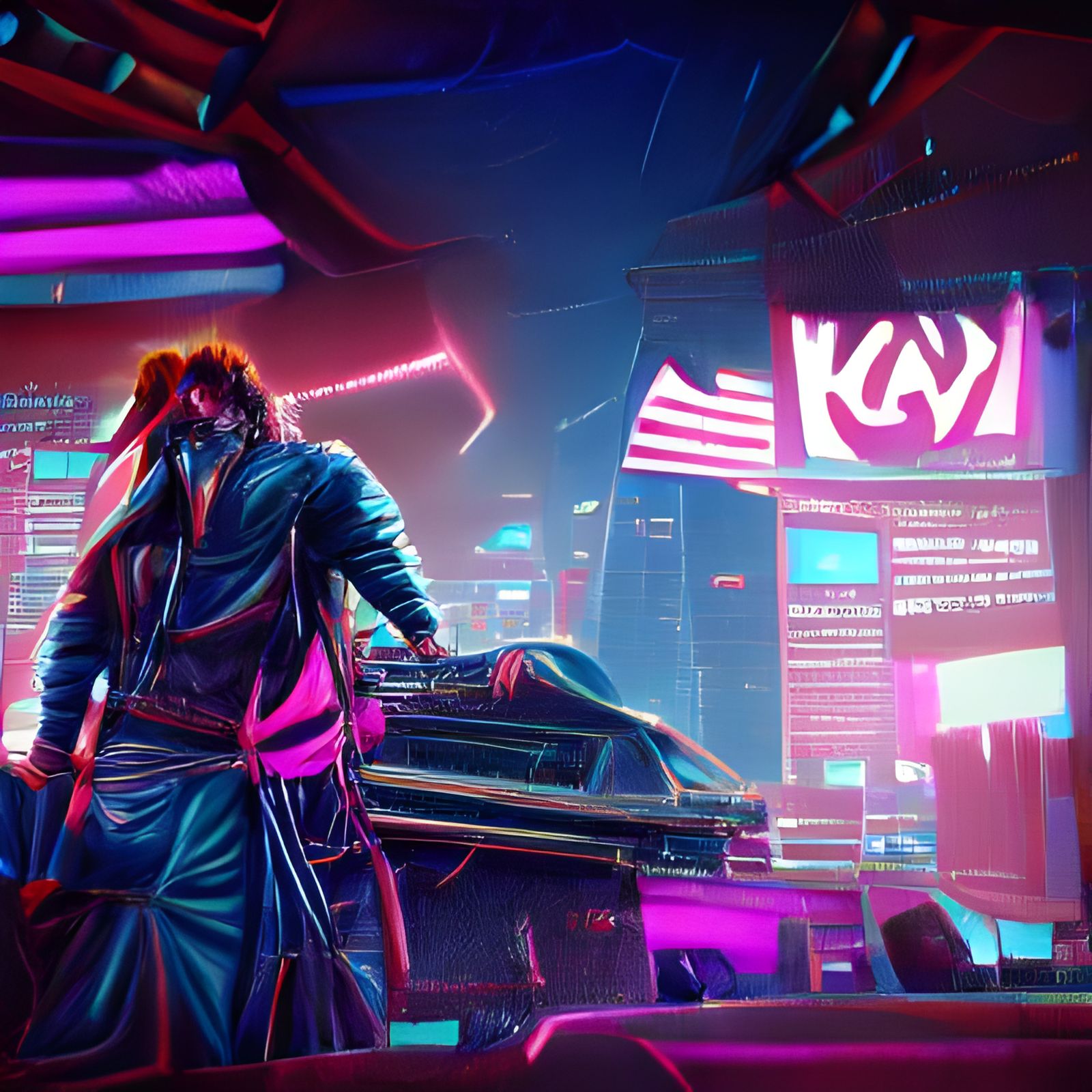 Cyberpunk Synthwave Scene in 8K Resolution
