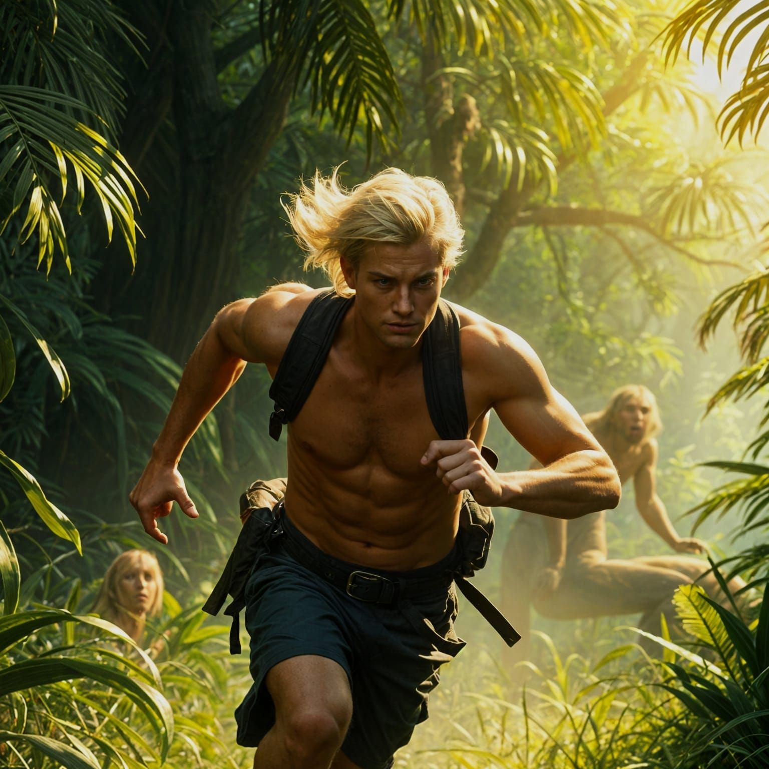 Blond Man's Perilous Jungle Escape