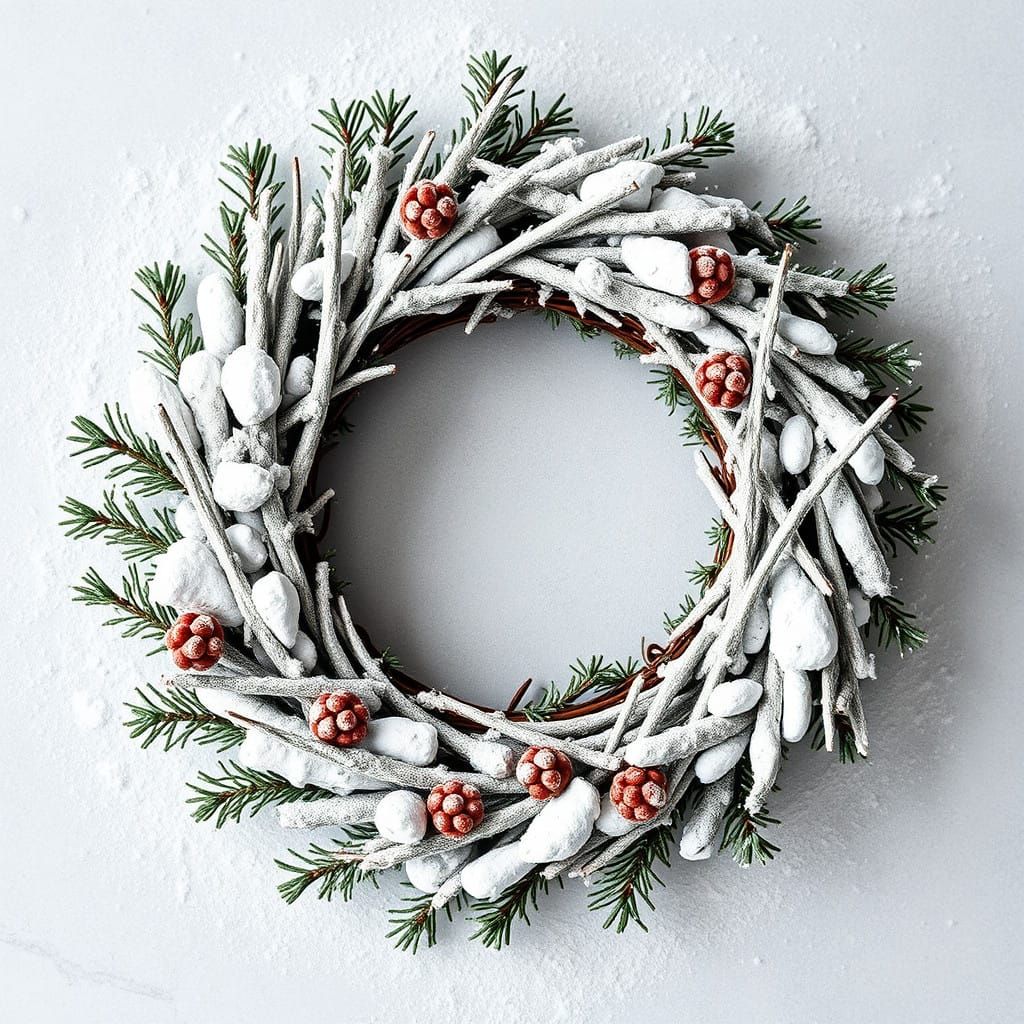 Whimsical Flour Wreath in Seasonal Still Life