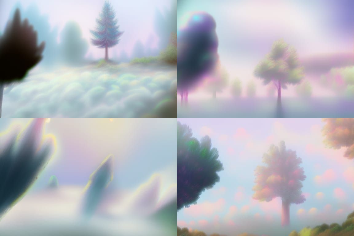 Pastel Lynx Cub in Ethereal Forest, 3D Shading