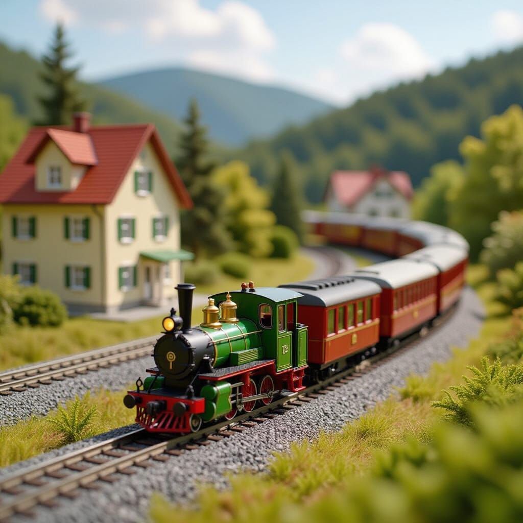 Miniature Wonderland Tilt-Shift Railway Scenery