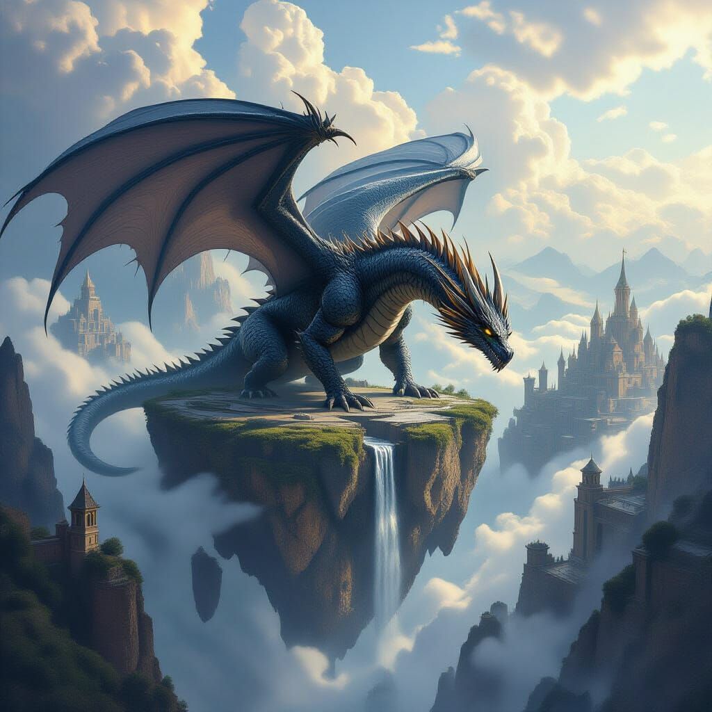 Dragon Lands on Floating City, Causing Destruction