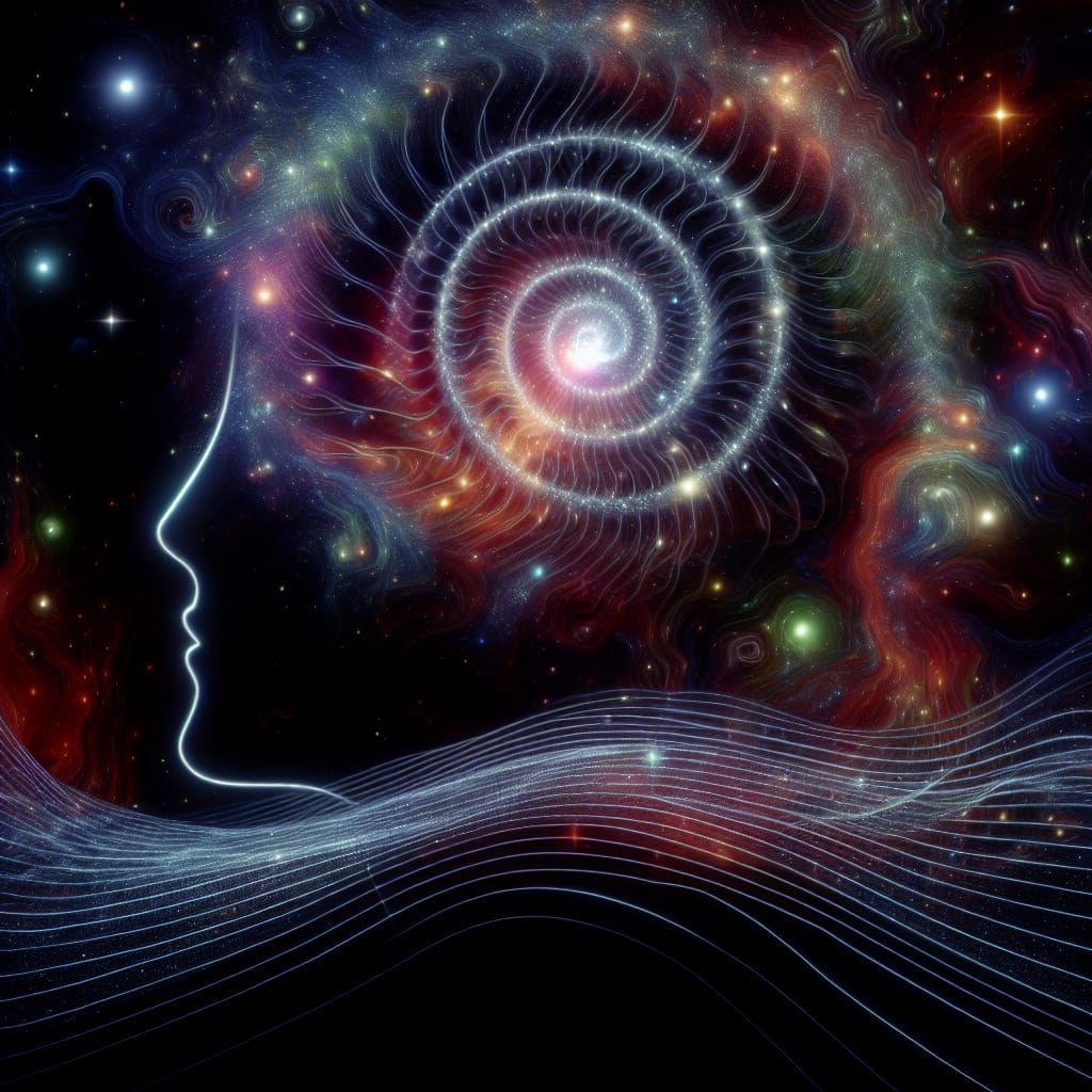 Cosmic Spirals Flicker: Relative Self-Control Concept