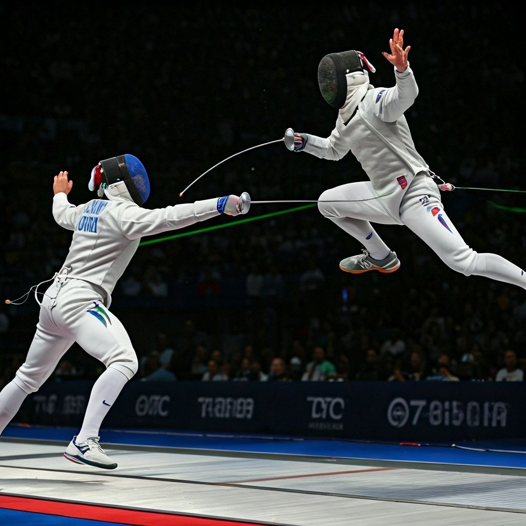 Dynamic Fencing Duel with Laser Light Streaks