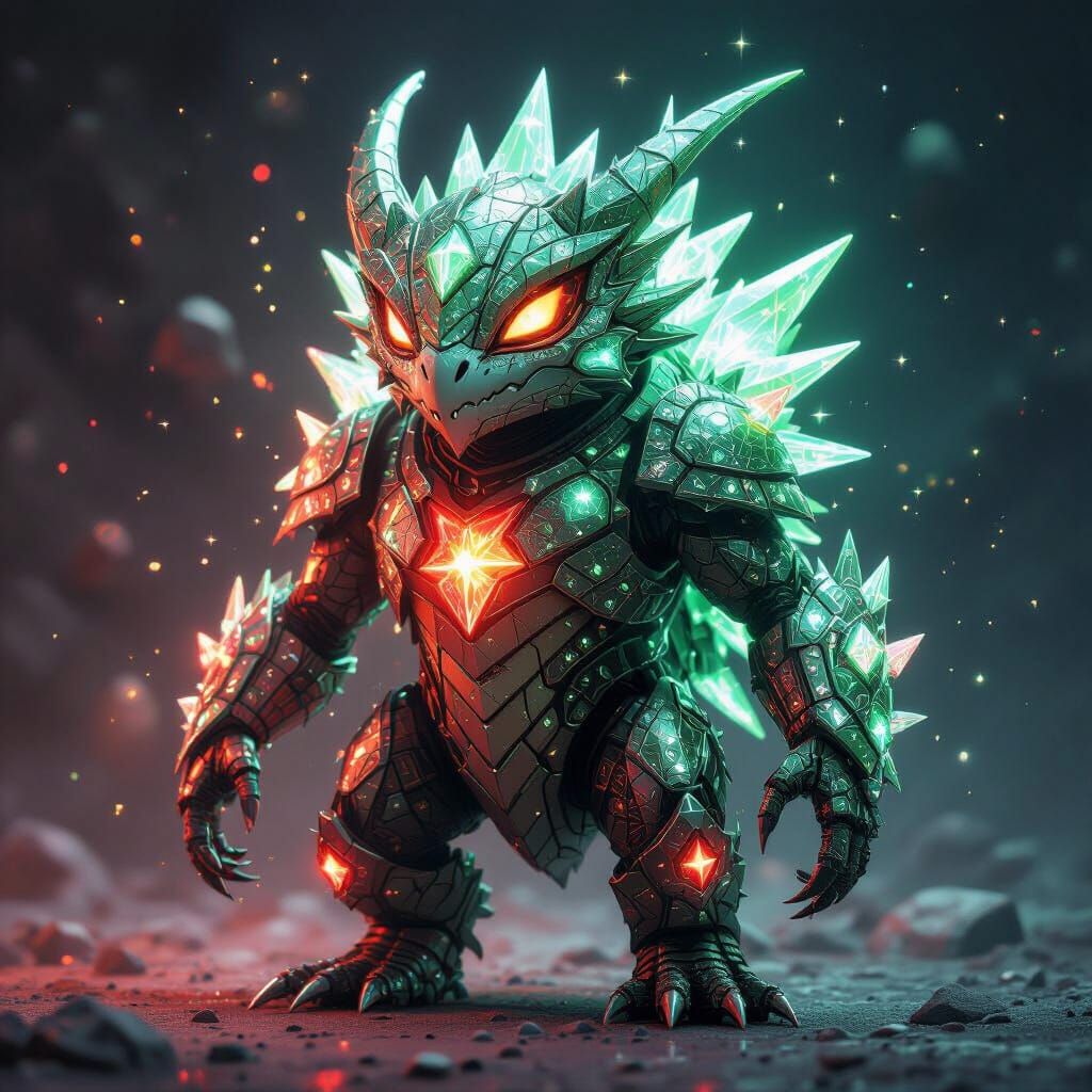 Gleaming Crystal Creature NFT with Gamma Rays