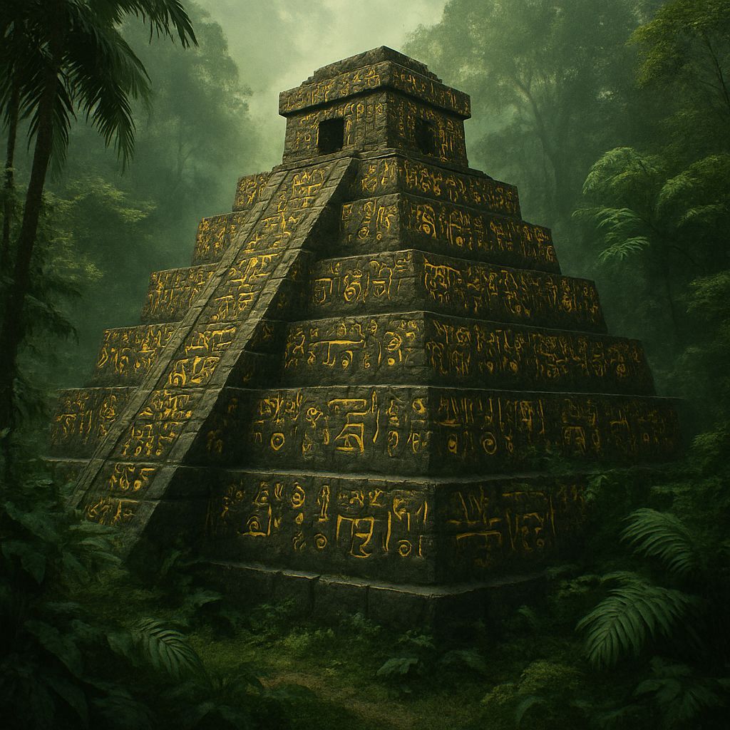 Jungle Ziggurat with Golden Runes