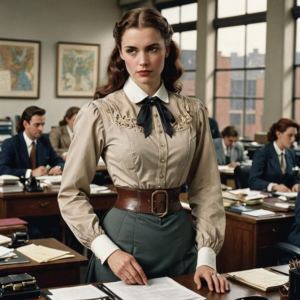 Woman in Formal Wear Working in Office