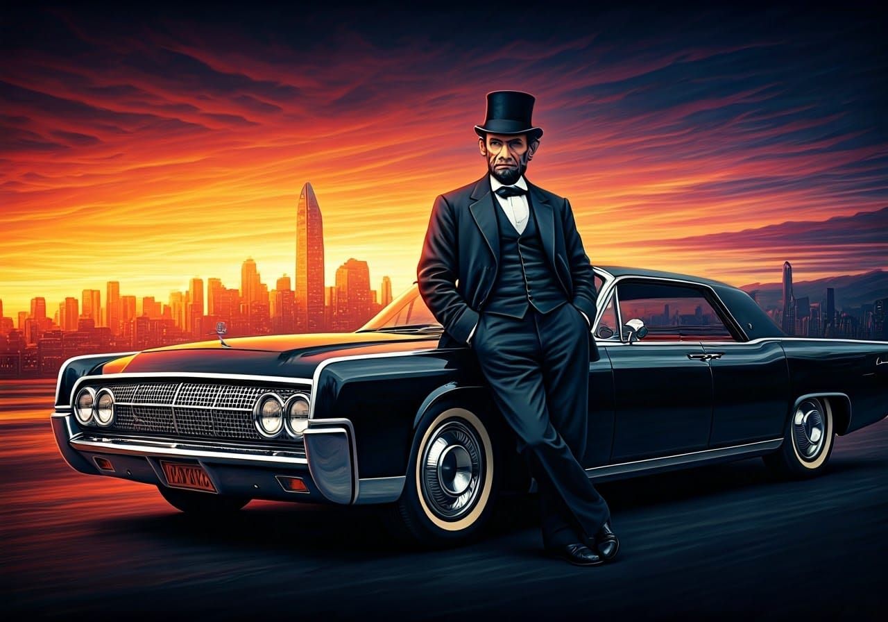 Hyperrealistic Abraham Lincoln in a Modern Luxury Setting