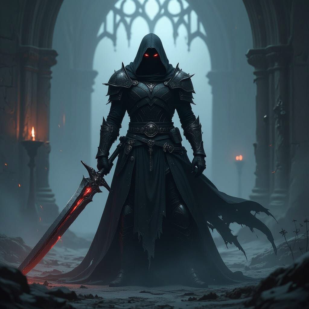 Raziel with Soul Reaver Sword in Gothic Setting