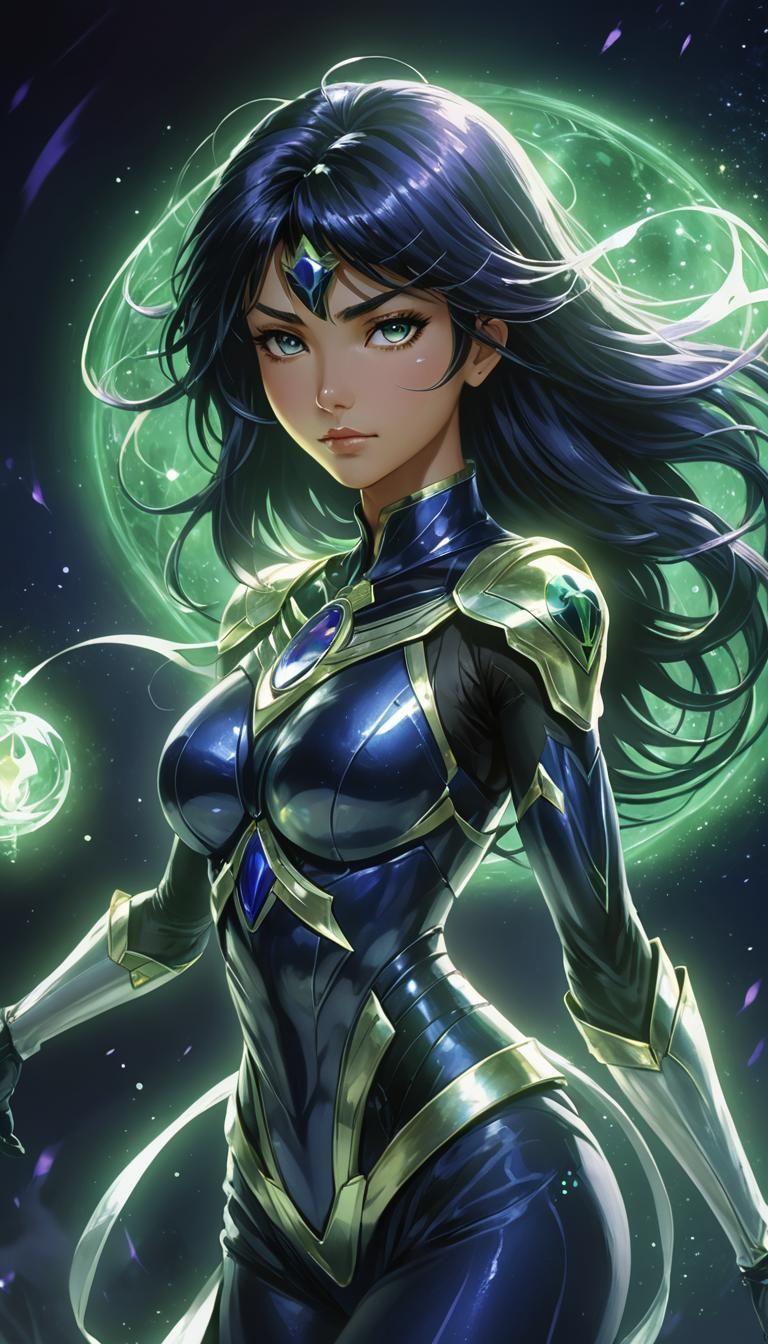 Sailor Compassion of the Indigo Lantern Corp, anime version