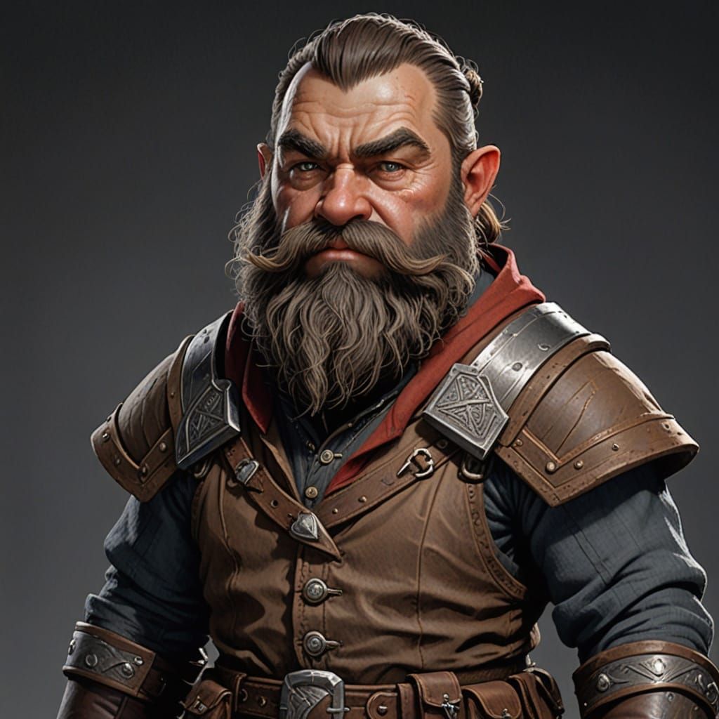 Dwarf with Dull Skin and Clothes